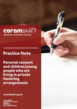 Parental consent and children/young people who are living in private fostering arrangements Cover Image